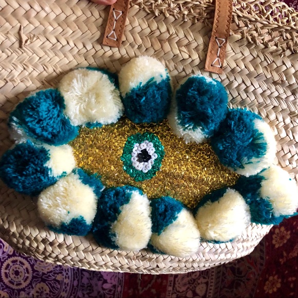 Handwoven Moroccan Evil Eye Bag - Picture 5 of 5